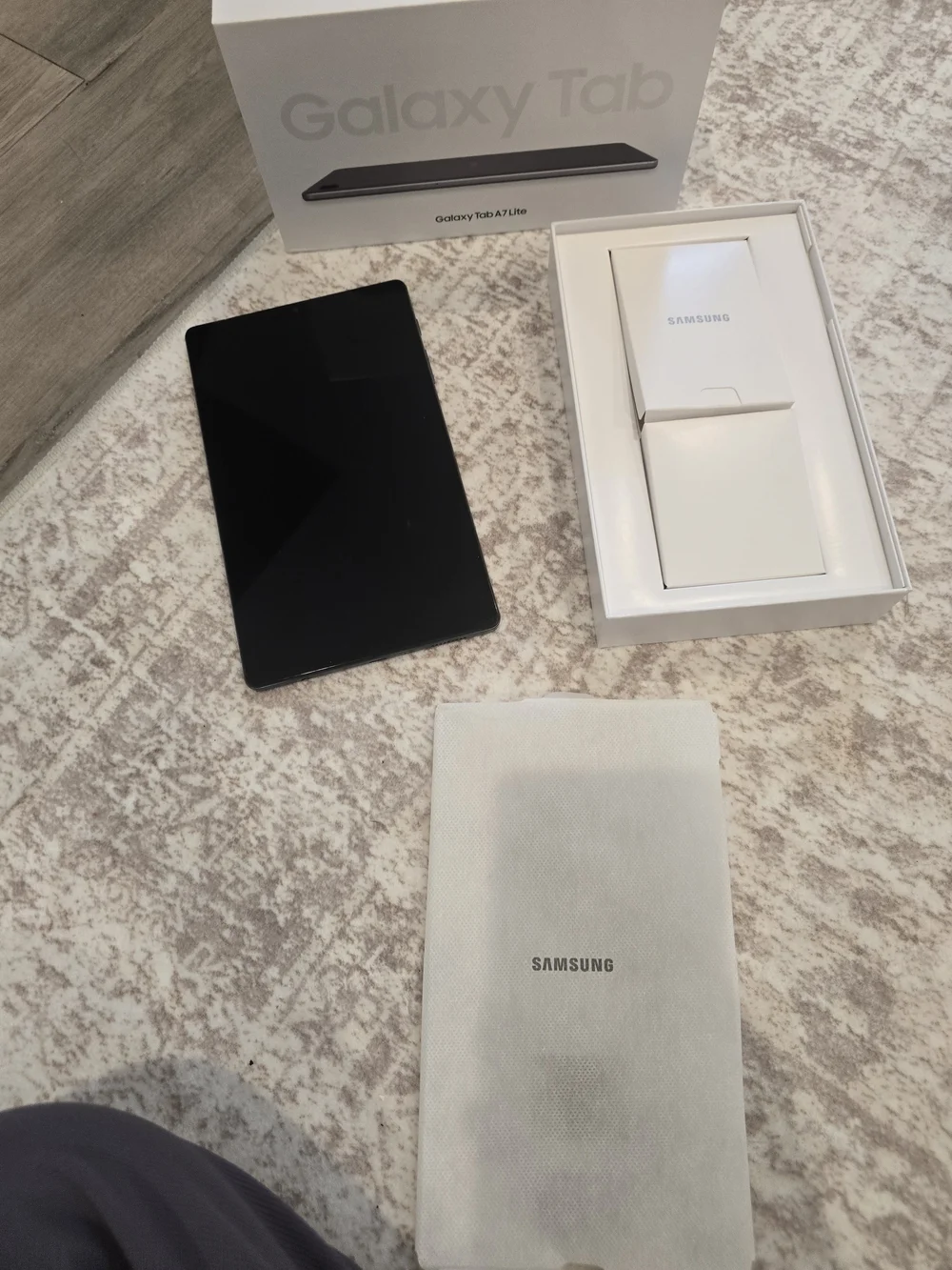 Samsung Tablet in Light Gray